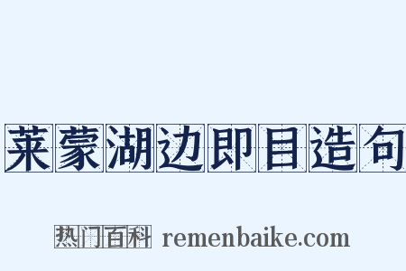 莱蒙湖边即目造句是什么意思的图片